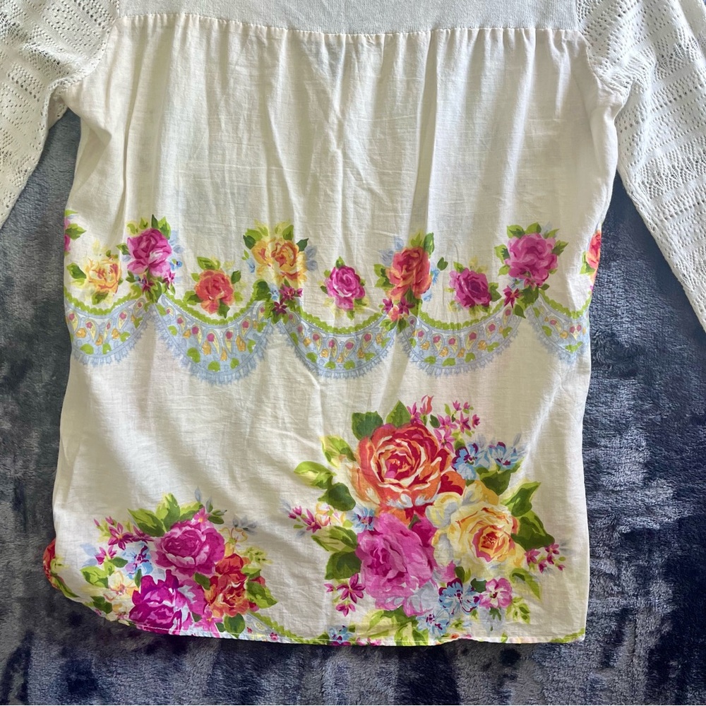 Aratta Silent Journey Button Up Cardigan Sweater W Floral Size Medium - Picture 9 of 10